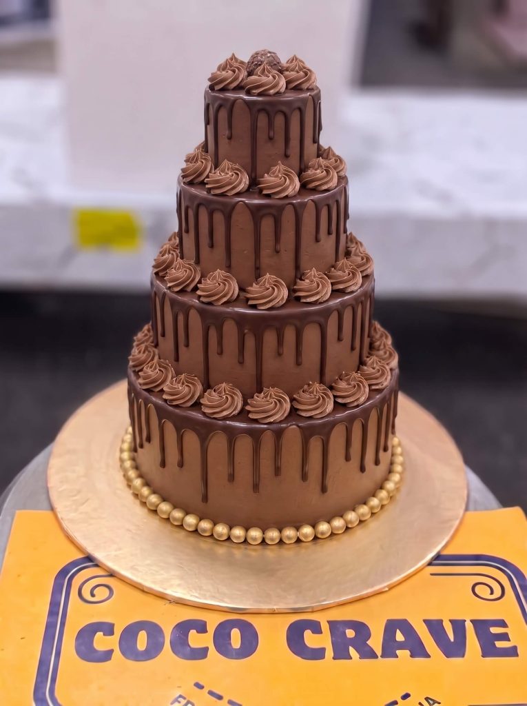 Three Tier Chocolate Drip Cake in Lahore