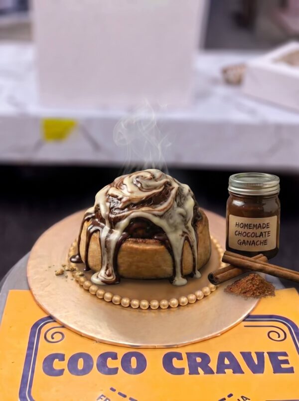 Vanilla Chocolate Cream Cheese Cinnamon Roll in Lahore — delivered in Gulberg, Lahore