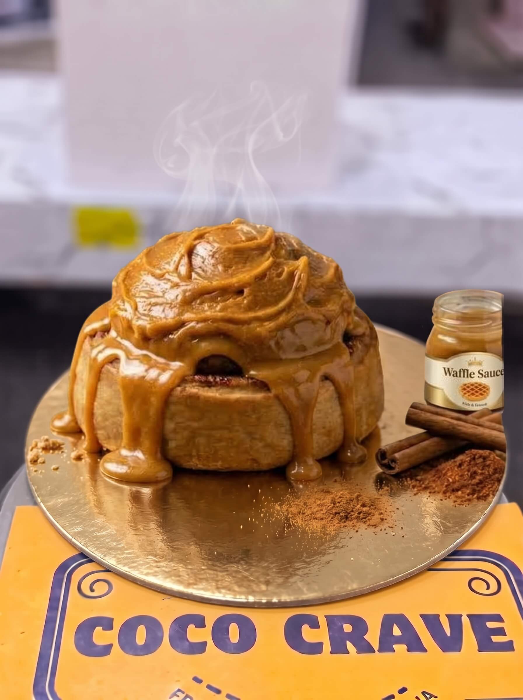 Waffle Heaven Cinnamon Roll in Lahore | CocoCrave.pk Waffle Heaven Cinnamon Roll in Lahore by CocoCrave.pk