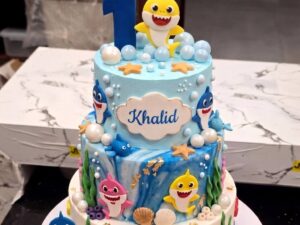 Baby Shark Fondant Cake in Lahore — freshly baked cake delivered in Lahore by CocoCrave.pk