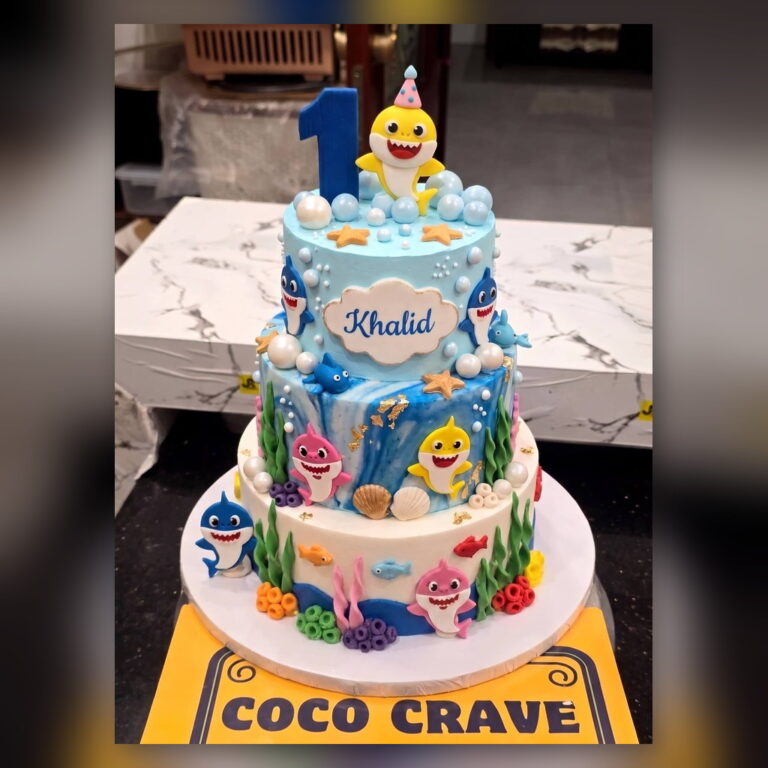 Baby Shark Fondant Cake in Lahore