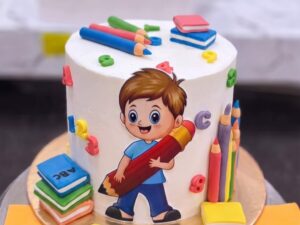Back to School Cake with Pencils and Books in Lahore — delivered in Bahria Town, Lahore