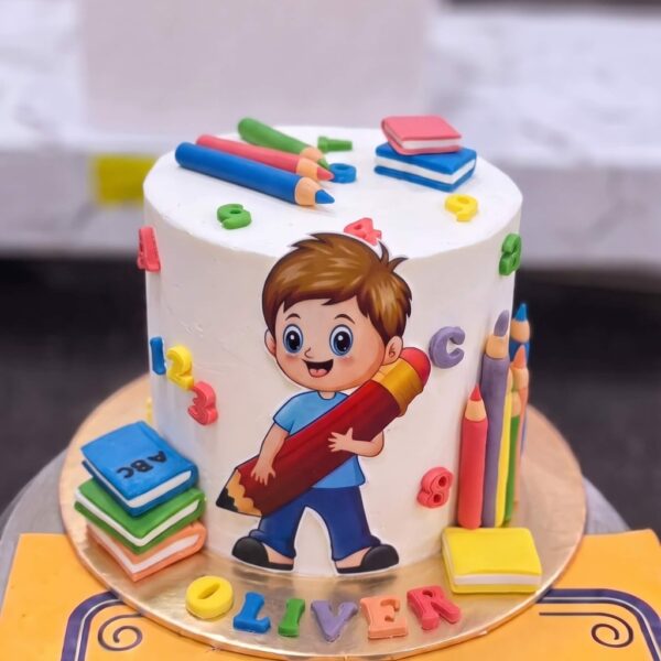 Back to School Cake with Pencils and Books in Lahore — delivered in Bahria Town, Lahore