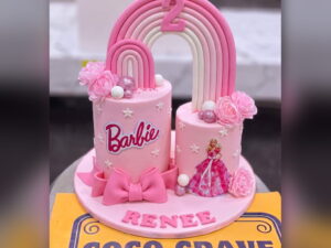 Barbie Rainbow Arch Cake in Lahore