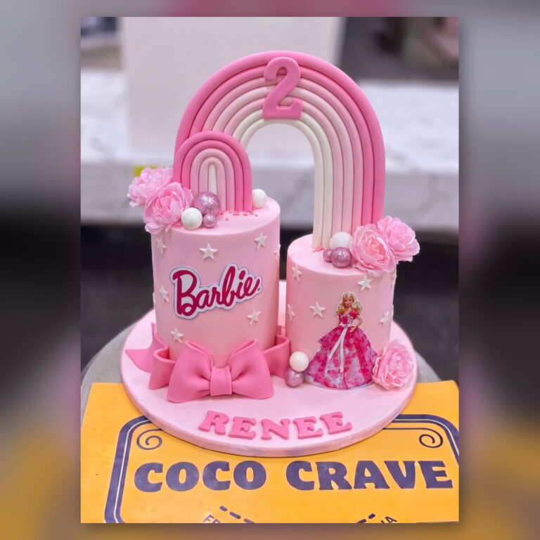 Barbie Rainbow Arch Cake in Lahore