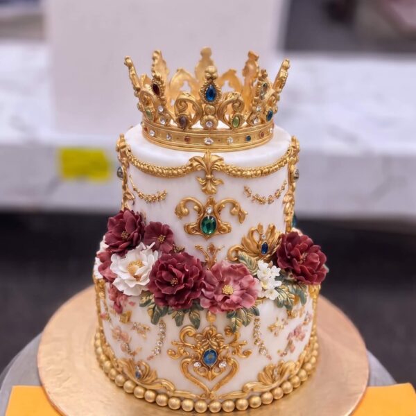 Baroque Floral Crown Cake in Lahore — delivered in Gulberg, Lahore
