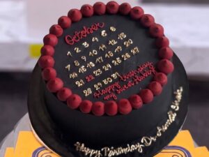 Black Calendar Berry Birthday Cake in Lahore — CocoCrave Lahore
