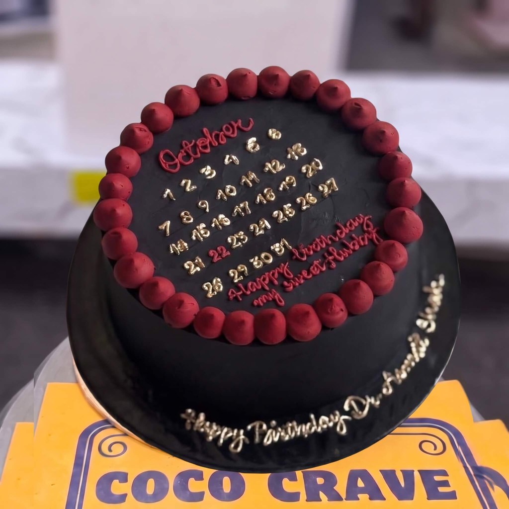 Black Calendar Berry Birthday Cake in Lahore Black Calendar Berry Birthday Cake in Lahore — CocoCrave Lahore