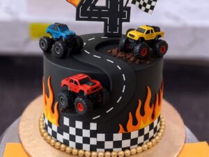 Black Monster Truck Cake in Lahore