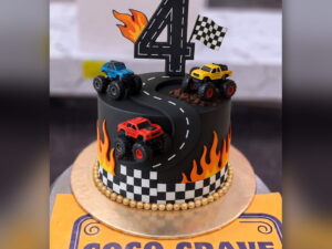 Black Monster Truck Cake in Lahore