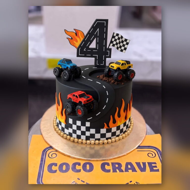 Black Monster Truck Cake in Lahore