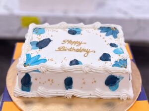 Blue and White Birthday Sheet Cake in Lahore