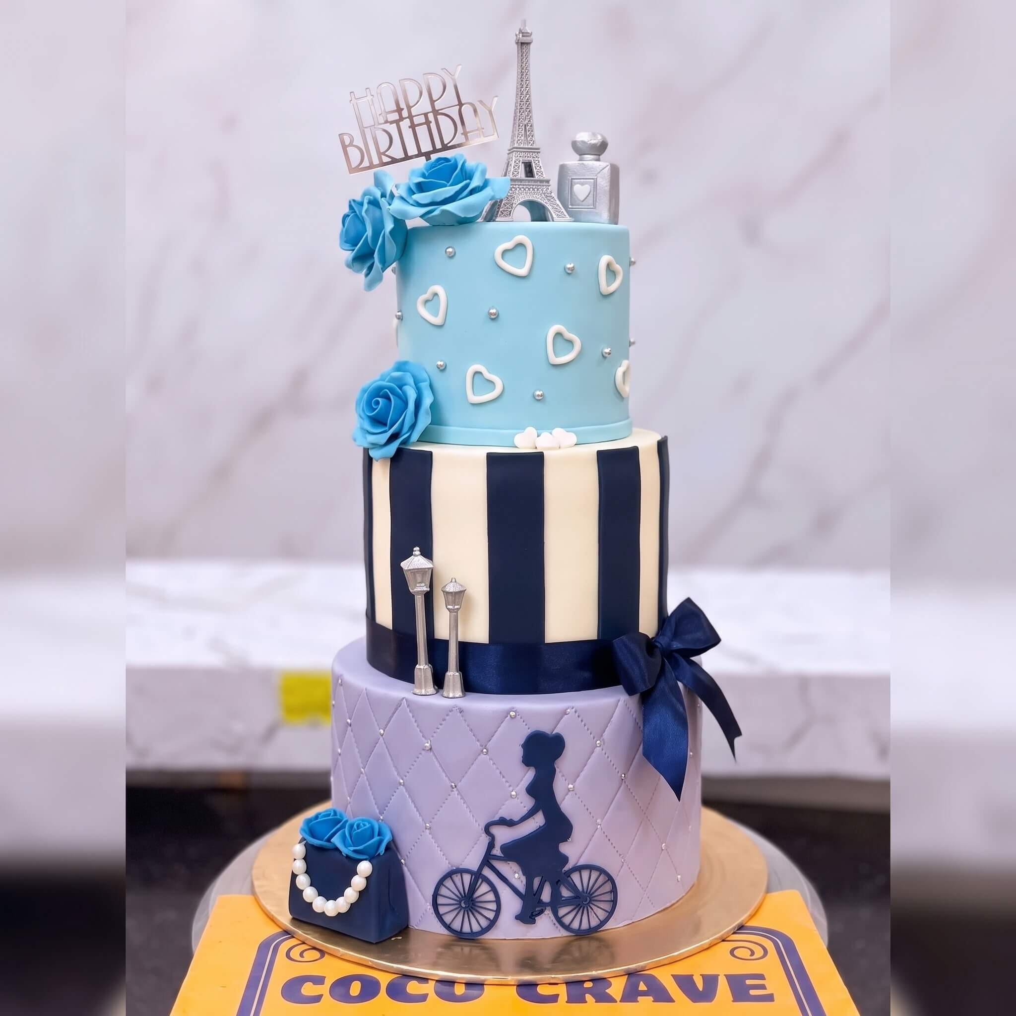 Blue Baby Carriage Two Tier Cake in Lahore Blue Baby Carriage Two Tier Cake in Lahore — CocoCrave Lahore