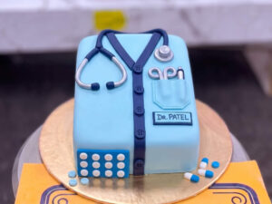 Blue Doctor Coat with Calculator Cake in Lahore