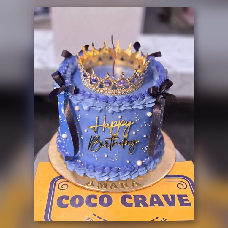 Blue Ribbon Crown Cake in Lahore
