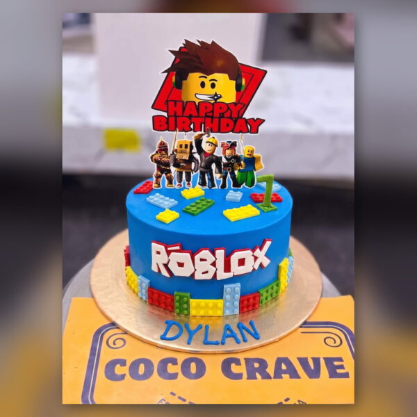 Blue Roblox 7th Birthday Cake in Lahore — delivered in Sabzazar, Lahore