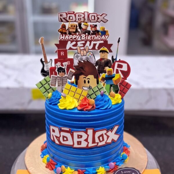 Blue Roblox Adventure Birthday Cake in Lahore — delivered in Gulberg, Lahore