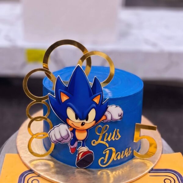 Blue Sonic Ring Cake in Lahore — delivered in Lake City, Lahore