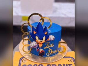 Blue Sonic Ring Cake in Lahore