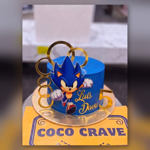 Blue Sonic Ring Cake in Lahore — delivered in Sabzazar, Lahore