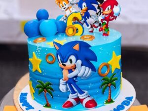 Blue Sonic Team Birthday Cake in Lahore