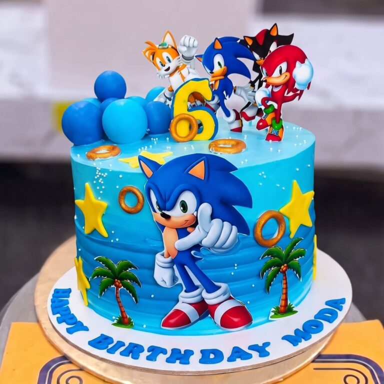 Blue Sonic Team Birthday Cake in Lahore