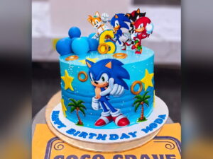 Blue Sonic Team Birthday Cake in Lahore