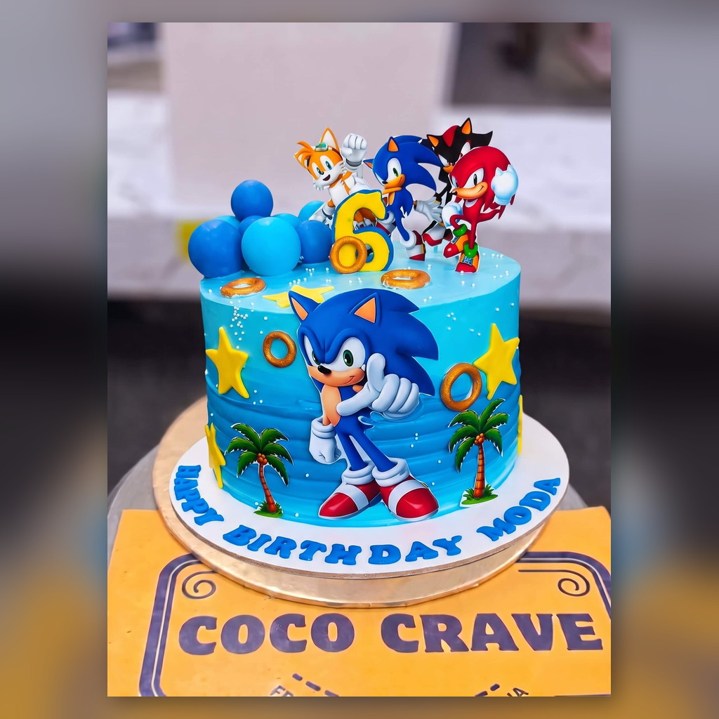 Blue Sonic Team Birthday Cake in Lahore Blue Sonic Team Birthday Cake in Lahore — CocoCrave.pk Lahore