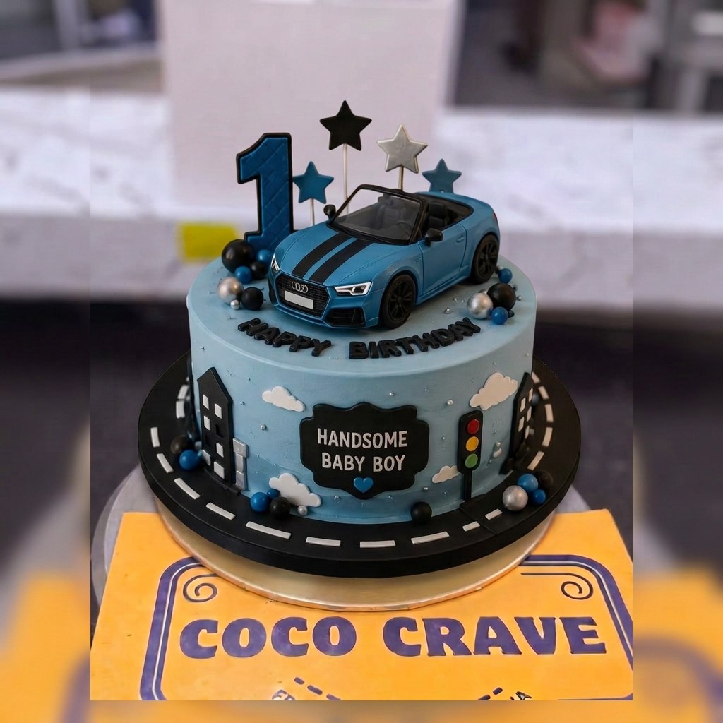 Blue Sports Car First Birthday Cake in Lahore Blue Sports Car First Birthday Cake in Lahore — CocoCrave Lahore