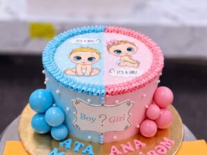 Boy or Girl Baby Reveal Cake in Lahore