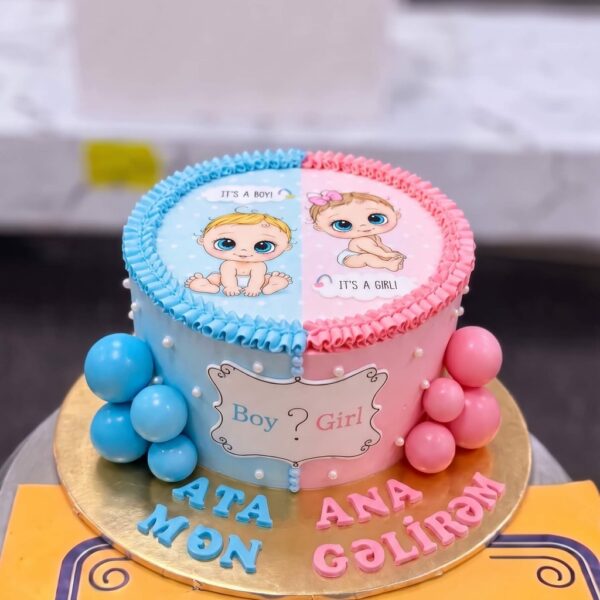 Boy or Girl Baby Reveal Cake in Lahore — delivered in Lahore
