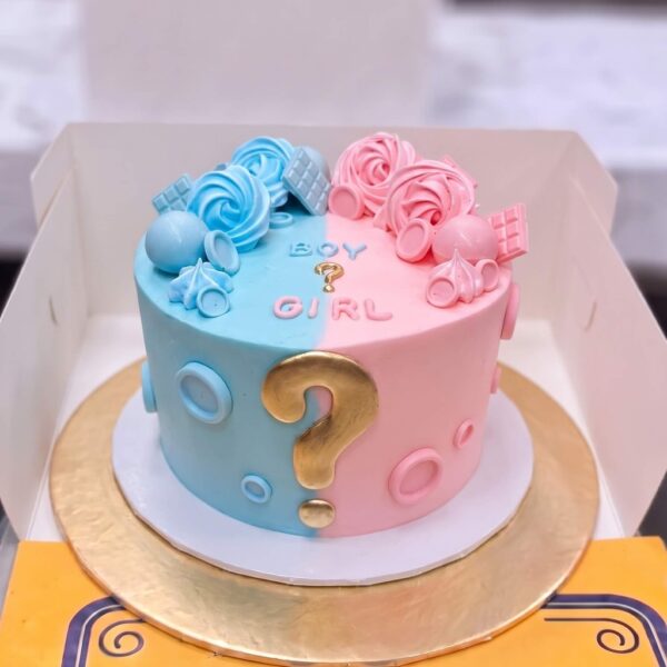 Boy or Girl Question Mark Cake in Lahore — delivered in Lahore