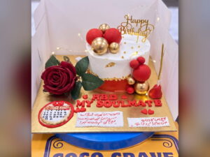 Cake and Red Roses Combo for Soulmate in Lahore