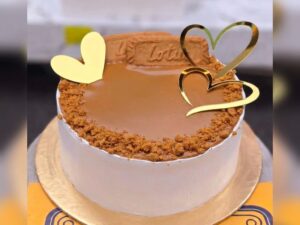Caramel Heart Birthday Cake in Lahore