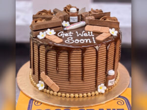 Chocolate Get Well Soon Cake with Bandages in Lahore