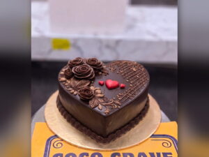 Chocolate Heart Cake in Lahore