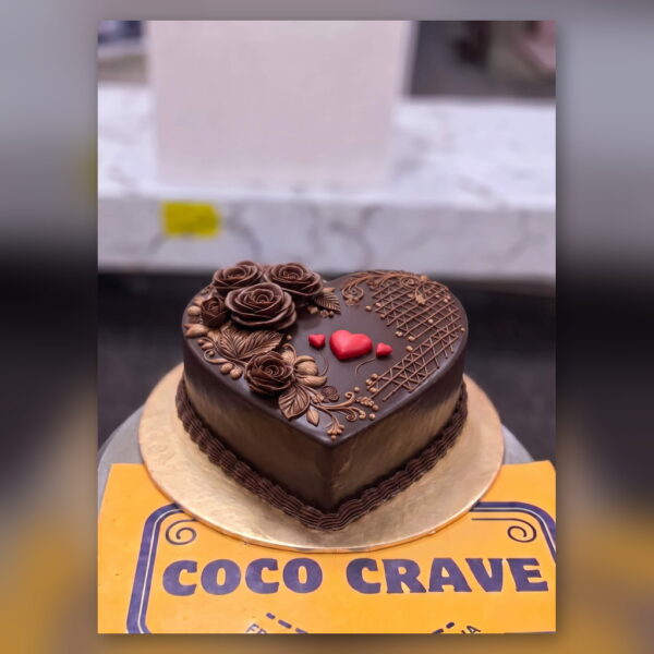 Chocolate Heart Cake in Lahore — delivered in Lake City, Lahore