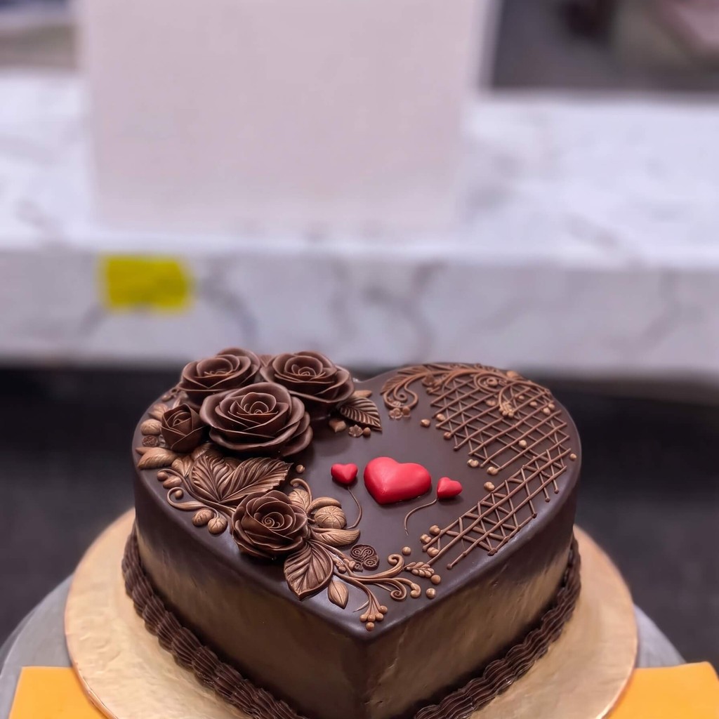 Chocolate Heart Cake in Lahore — Cococrave Lahore