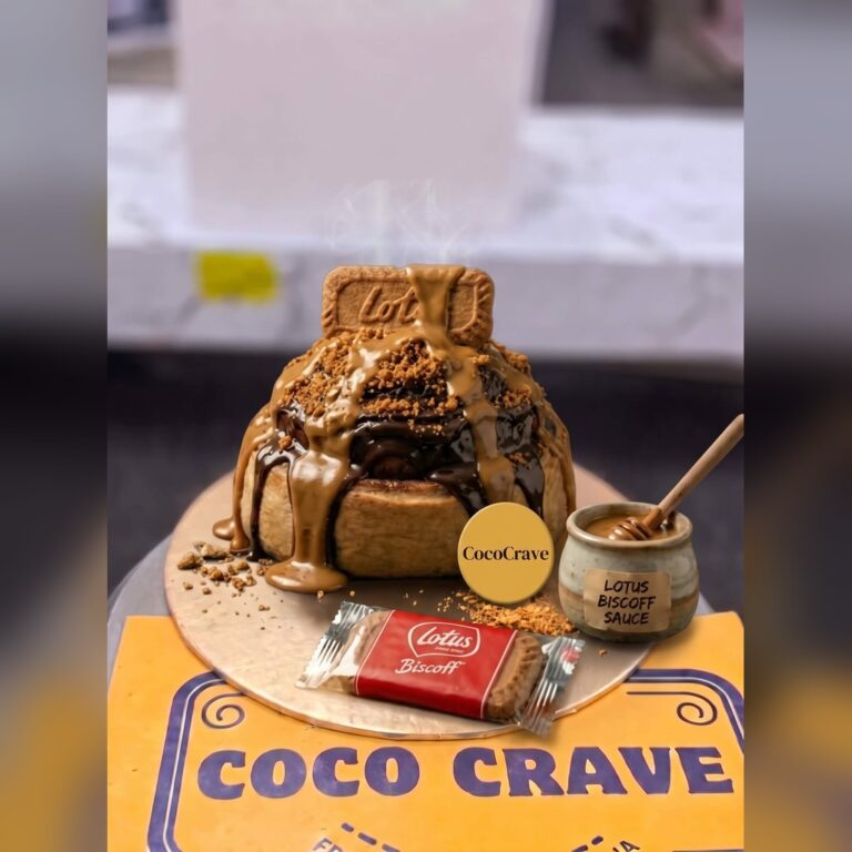 Chocolate and Lotus Biscoff Loaded Cinnamon Roll in Lahore