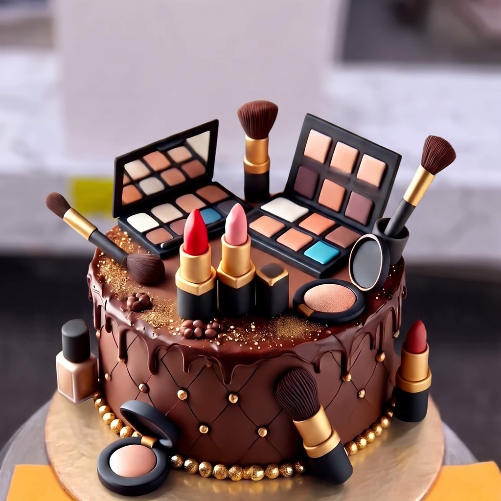 Chocolate Makeup Palette Cake in Lahore — Cococrave Lahore