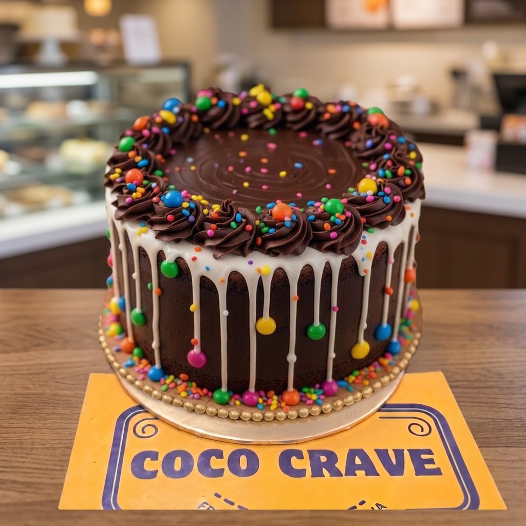 Chocolate Sprinkle Drip Cake in Lahore Chocolate Sprinkle Drip Cake in Lahore — CocoCrave Lahore
