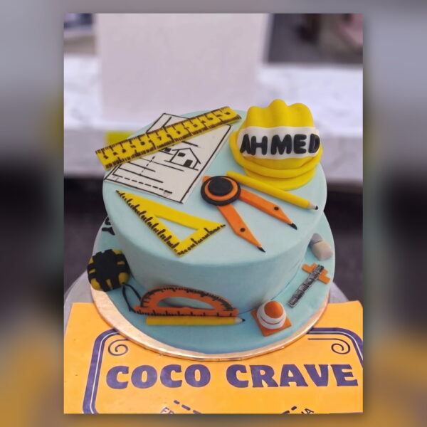 Civil Engineer Cake with Blueprints in Lahore — delivered in Lahore Cake Delivery Dha, Lahore
