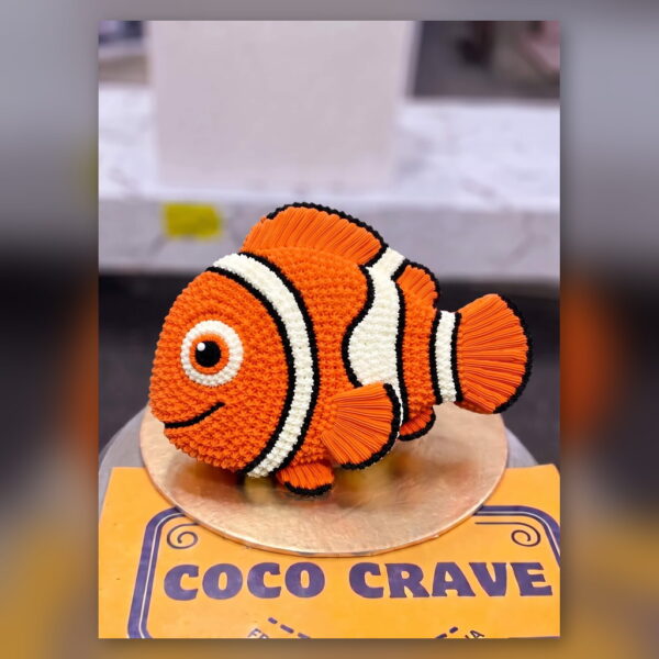 Clownfish Shaped Birthday Cake in Lahore — delivered in Lake City, Lahore