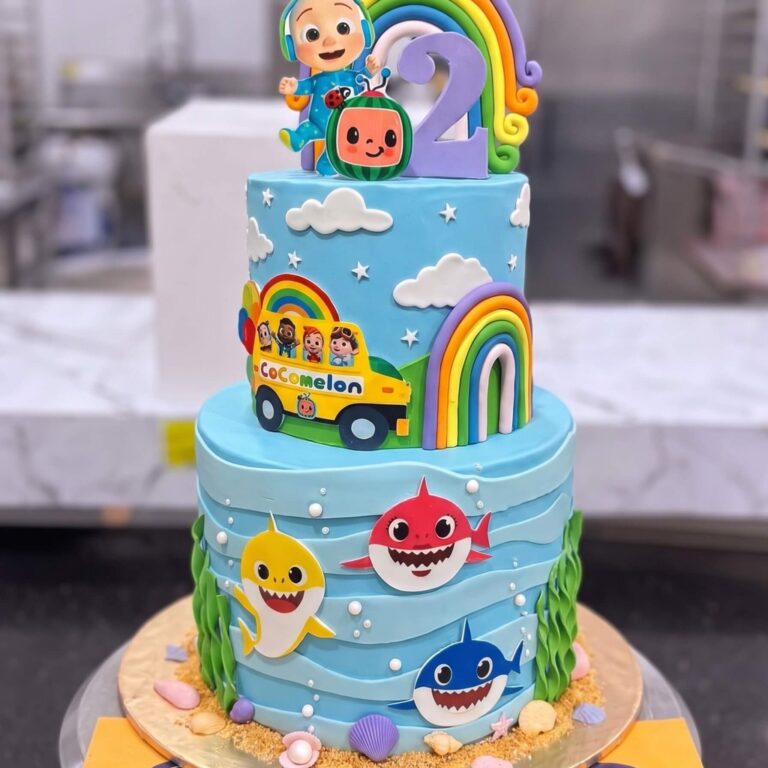 Cocomelon and Baby Shark Cake in Lahore