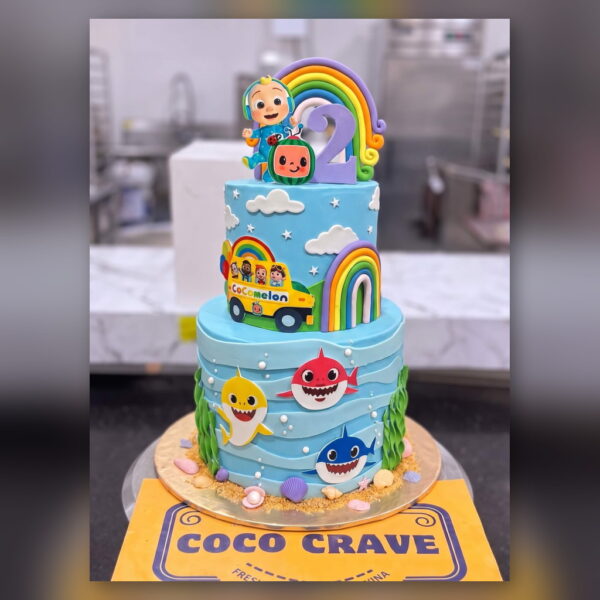 Cocomelon and Baby Shark Cake in Lahore — delivered in Lahore Cake Delivery Dha, Lahore