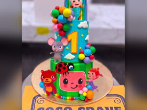 Cocomelon Balloon Arch Cake in Lahore — CocoCrave.pk Lahore