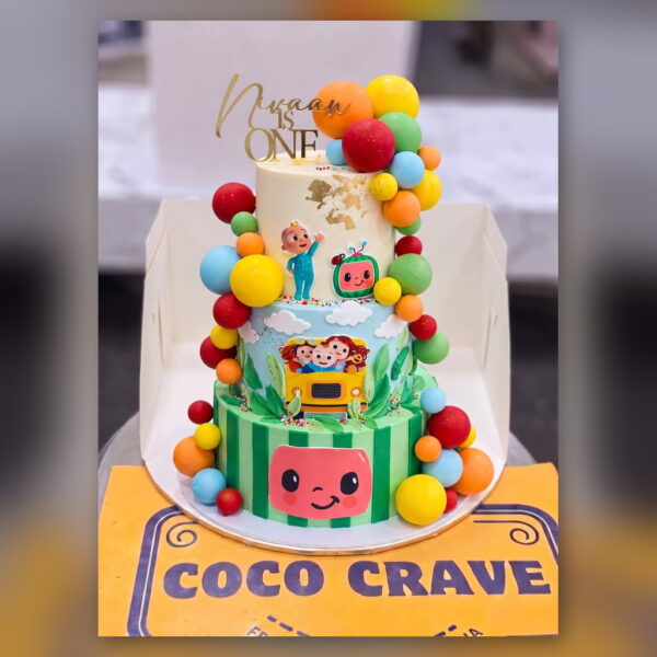 Cocomelon First Birthday Cake in Lahore — delivered in Sabzazar, Lahore