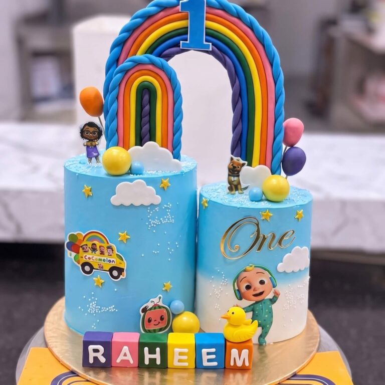 Cocomelon Rainbow Arch Cake in Lahore