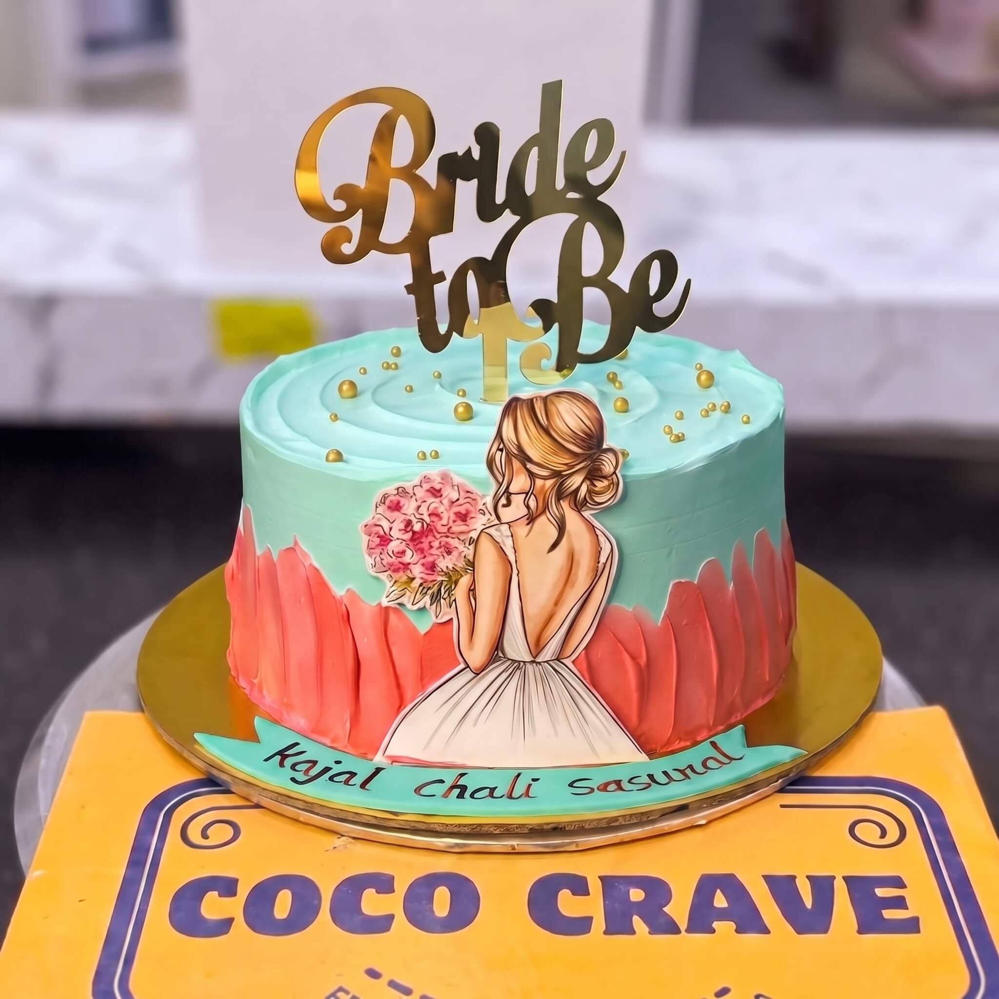 Colourful Bride To Be Celebration Cake in Lahore Colourful Bride To Be Celebration Cake in Lahore — CocoCrave Lahore