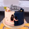 Couple Anniversary Cake Pink and Navy by CocoCrave.pk in Lahore